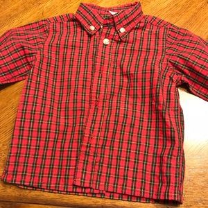 Button down shirt and bootcut Carter’s jeans